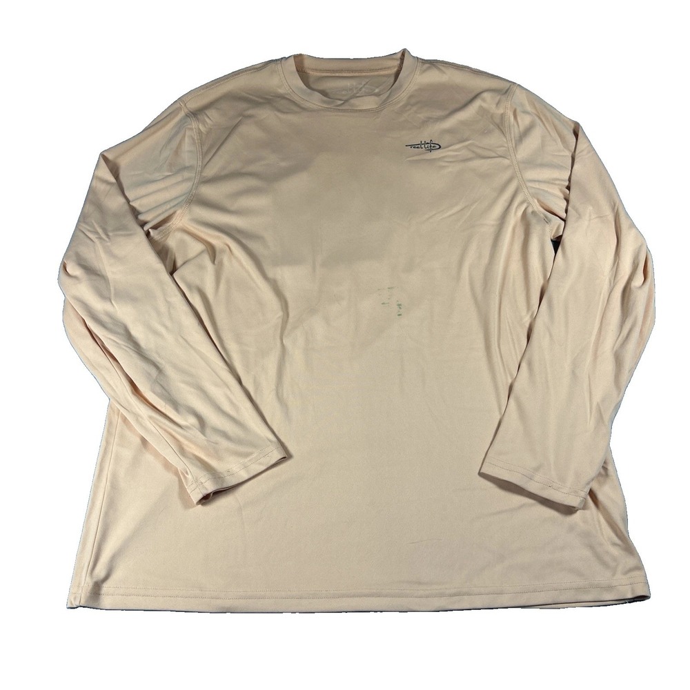 Reel life XL Long Sleeve T Shirt Fishing Outdoor Lightweight Quick Dry Orange